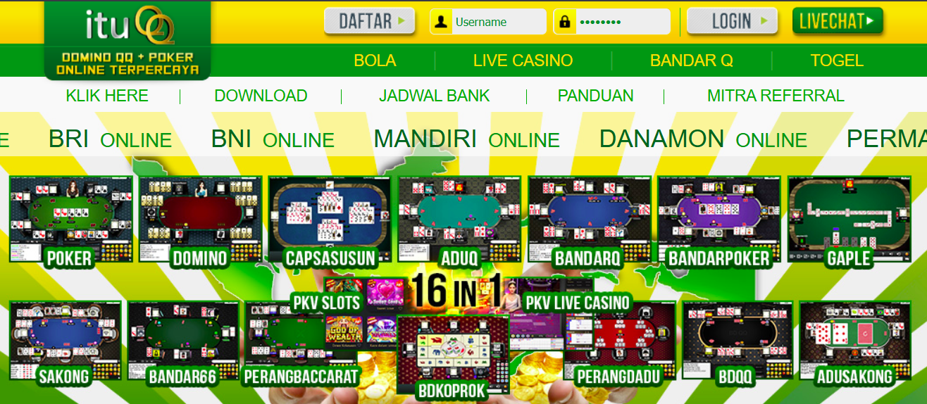 DominoQQ, BandarQ, dan Poker Online di ItuQQ, situs terpercaya untuk permainan uang asli