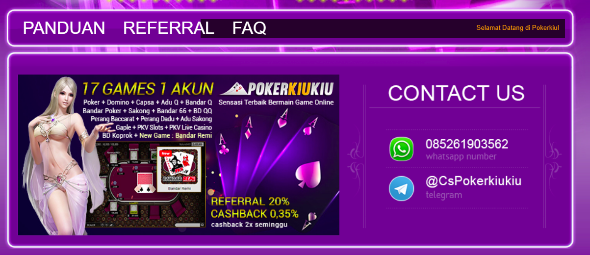 Poker Online, DominoQQ, dan BandarQ di Pokerkiukiu, situs terpercaya untuk permainan uang asli.