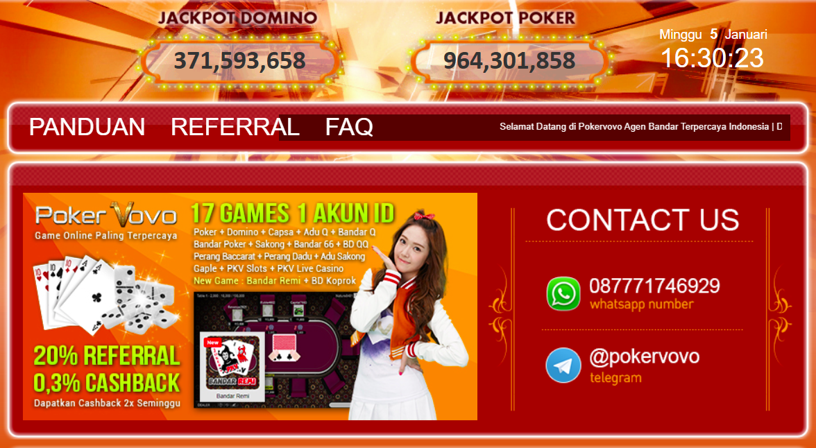 Poker Online, DominoQQ, dan BandarQ di Pokervovo, situs terpercaya untuk permainan uang asli